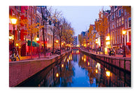 City Scenic From Amsterdam In The Netherlands 24x36 Wall Art Frame And Fabric Panel