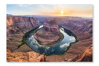 Beautiful Horseshoe Bend At Sunset 28x42 Wall Art Frame And Fabric Panel