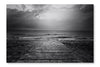 Bridge Into The Sea - Loneliness Concept In Bw 16x24 Wall Art Frame And Fabric Panel