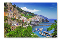 Beautiful Amalfi Coast 16x24 Wall Art Frame And Fabric Panel