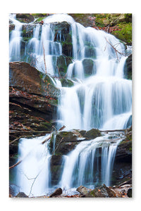 Waterfalls On Rocky Autumn Stream 24x36 Wall Art Frame And Fabric Panel