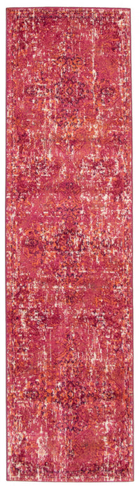 Raina Vintage Rose-Red Area Rug - 2'7