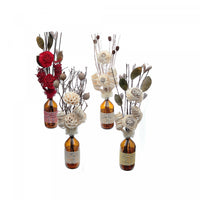 Shola Floral Arrangement in Tinted Glass Jar - Set of 4