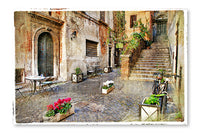 Old Italy Streets 24x36 Wall Art Frame And Fabric Panel