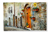 Charming Old Streets Of Medieval Towns Of Tuscany 24x36 Wall Art Frame And Fabric Panel