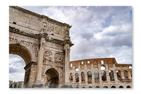 Arch Of Titus Near Ancient Colosseum In Rome 16x24 Wall Art Frame And Fabric Panel