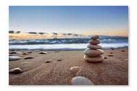 Stones Balance 28x42 Wall Art Fabric Panel Without Frame