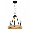 Perris 3-Light Black Chandelier