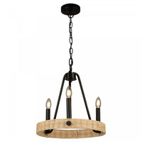 Perris 3-Light Black Chandelier 