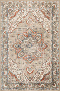 Cam Vin Beige Orange 7x10 Area Rug