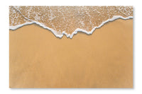 Wave on Sand Beach 24x36 Wall Art Fabric Panel Without Frame