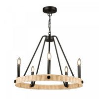 Perris 5-Light Black Chandelier 