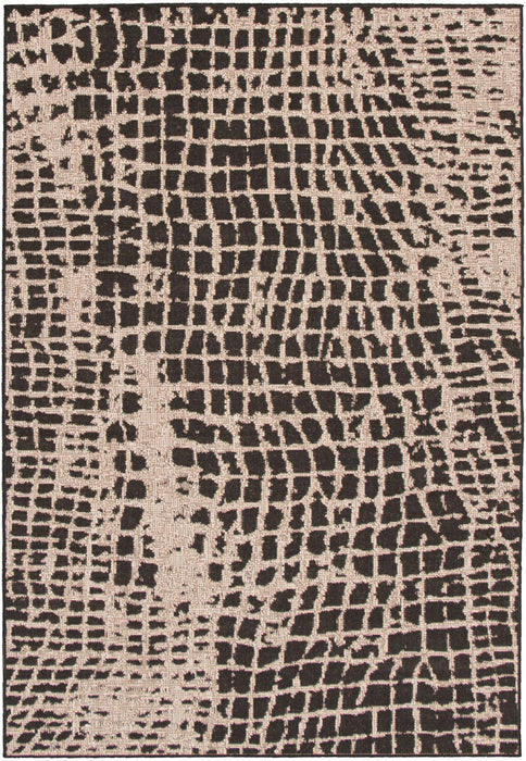 Sadie Safari Black-Silver Area Rug - 3'11