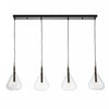 Conic 4-Light Black Ceiling Light