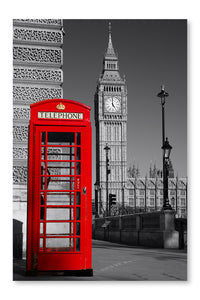 Bw Westminster Phone Box 28x42 Wall Art Frame And Fabric Panel