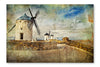 Windmills of Spain 24x36 Wall Art Fabric Panel Without Frame