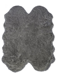 Marcia Sheepskin Plush Grey Tip Area Rug - 4'0