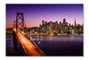 San Francisco Skyline  Bay Bridge 16x24 Wall Art Fabric Panel Without Frame