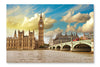 Beautiful View Of Westminster Bridge And Houses Of Parliament 24x36 Wall Art Frame And Fabric Panel