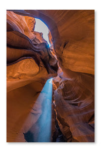 Sun Light Hitting The Antelope Canyon 24x36 Wall Art Fabric Panel Without Frame