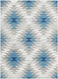 Lav Diamond Blue 8x11 Area Rug