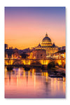 Rome, Italy with St Peter Basilica of The Vatican 2 16x24 Wall Art Fabric Panel Without Frame