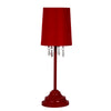 Simple Designs 		Table Lamp with Fabric Shade And Hanging Acrylic Beads