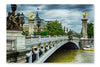 Beautiful Bridge Of Alexandre Iii In Paris 24x36 Wall Art Frame And Fabric Panel