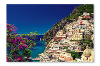 Town of Positano, Italy 28x42 Wall Art Fabric Panel Without Frame