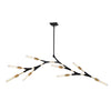 Filiali 10-Light Black and Harvest Brass Chandelier