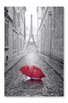 Eiffel Tower View From The Street of Paris 28x42 Wall Art Fabric Panel Without Frame