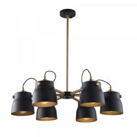 Euro Industrial 6-Light Chandelier 