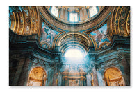 Sant'agnese in Agone in Rome, Italy 28x42 Wall Art Fabric Panel Without Frame