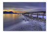 Slow Shutter Photography At The Jetty 16x24 Wall Art Fabric Panel Without Frame