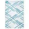 Ker Turquoise Lines 3x5 Area Rug