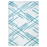 Ker Turquoise Lines 3x5 Area Rug 