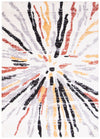 Paloma Sunburst Black, White Area Rug - 8'0