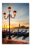 Gondolas Floating in The Grand Canal 24x36 Wall Art Fabric Panel Without Frame