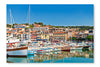 The Seaside Town of Cassis in The French Riviera 28x42 Wall Art Fabric Panel Without Frame