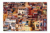 Old Town Architecture of Menton on French Riviera 28x42 Wall Art Fabric Panel Without Frame