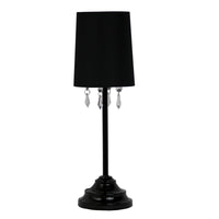 Simple Designs 		Table Lamp with Fabric Shade And Hanging Acrylic Beads