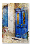 Traditional Greek Streets 24x36 Wall Art Fabric Panel Without Frame