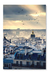 Paris Cityscape Taken From Montmartre 16x24 Wall Art Fabric Panel Without Frame