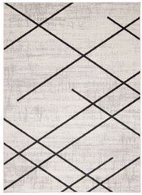 Damali Ivory/Black Machine Washable Area Rug - 6'0