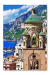 Architecture of Beautiful Amalfi 28x42 Wall Art Fabric Panel Without Frame