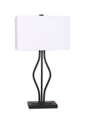 Black Geometric 2-Piece Table Lamp Set