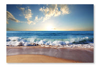 Sea Sunset 28x42 Wall Art Fabric Panel Without Frame