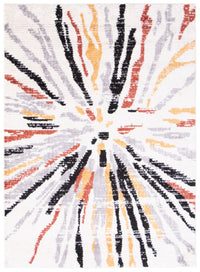 Paloma Sunburst Black, White Area Rug - 3'11