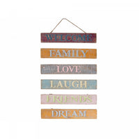 Etched Inspirational Wood Plaques - Set of 6 Wall Decor