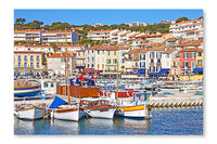 Port of Cassis, South of France 16x24 Wall Art Fabric Panel Without Frame